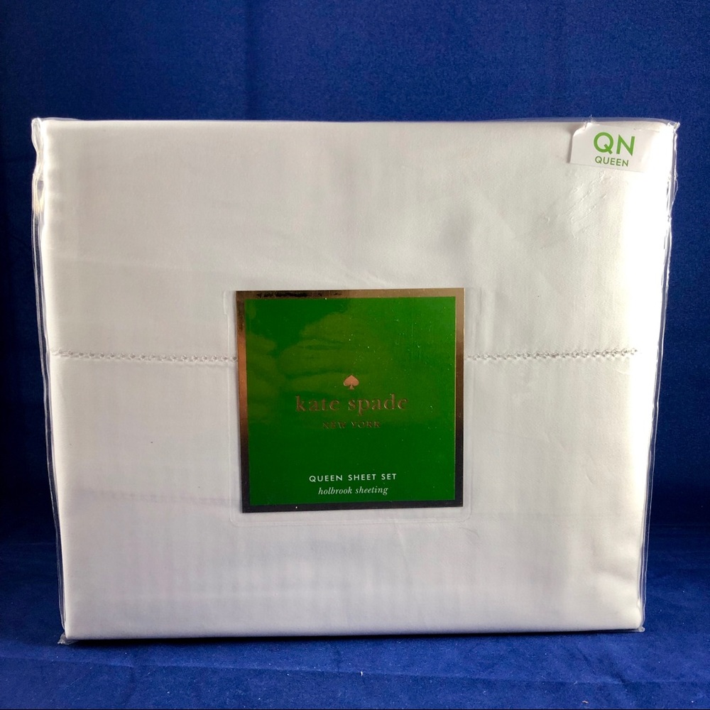 SOLD Kate Spade White Plain Sheet Set Queen New